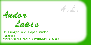 andor lapis business card